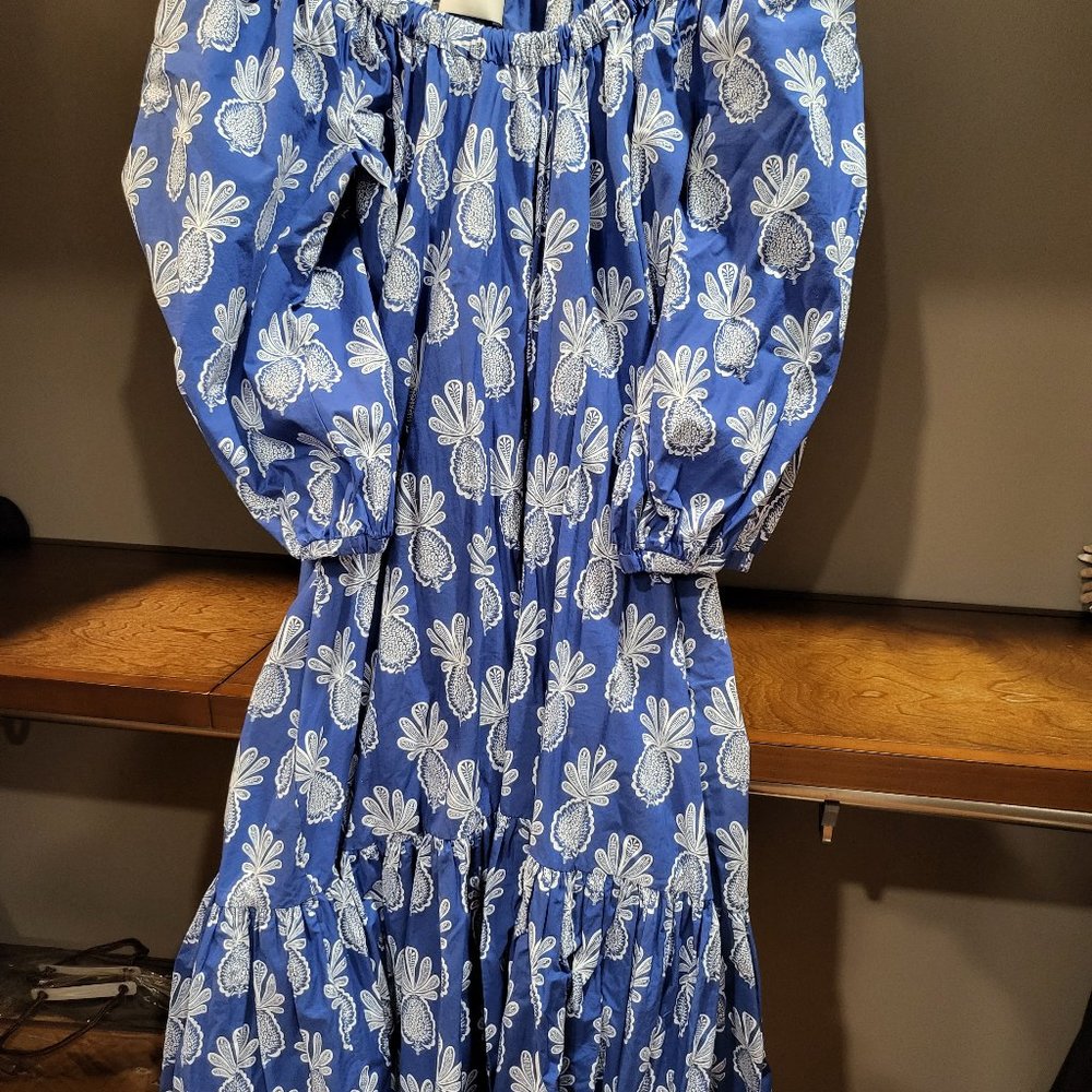 $995 DOUBLE J PALOMA PINEAPPLE DRESS MADE IN ITALY LARGE RESORT WEAR